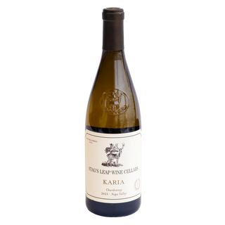 A bottle of Stag's Leap Wine Cellars Karia Chardonnay 2023, photographed on a clean white background.